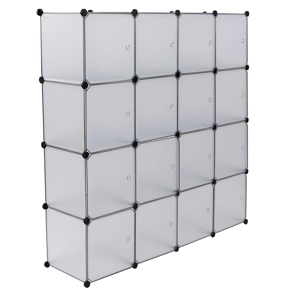 16-Cube Storage Shelf Cube Shelving Bookcase Organizer Closet Toy Cabinet White view 19