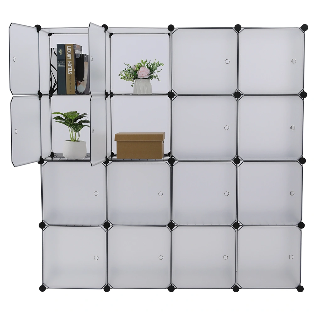 16-Cube Storage Shelf Cube Shelving Bookcase Organizer Closet Toy Cabinet White view 22