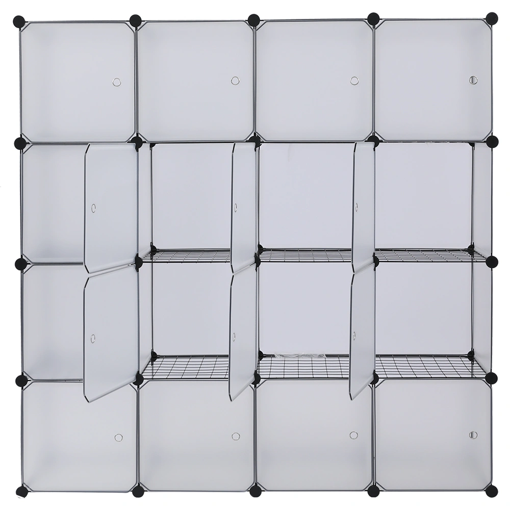16-Cube Storage Shelf Cube Shelving Bookcase Organizer Closet Toy Cabinet White view 5