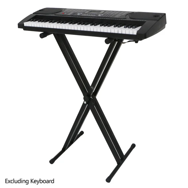 Dual-tube X-Shape Keyboard Stand Black view 2