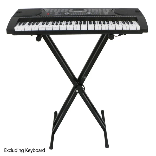 Dual-tube X-Shape Keyboard Stand Black view 4