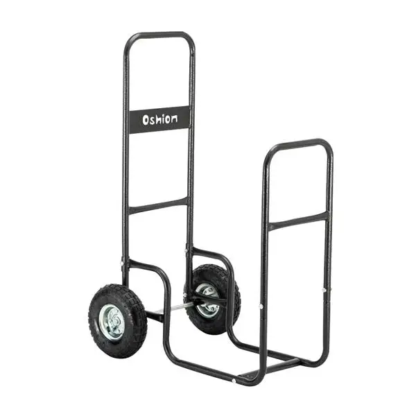 Firewood Cart 220LBS with Large Wheels, Fireplace Log Rolling Caddy Hauler, Wood Mover Outdoor Indoor Storage Holder Rack, Heavy Duty view 2