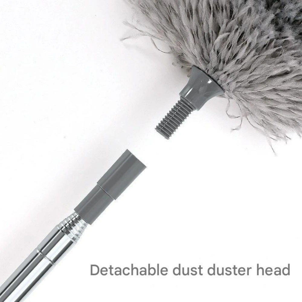 Adjustable Microfiber Duster with Retractable Pole, Removable Dusting Head, Lightweight for High Place Cleaning view 3