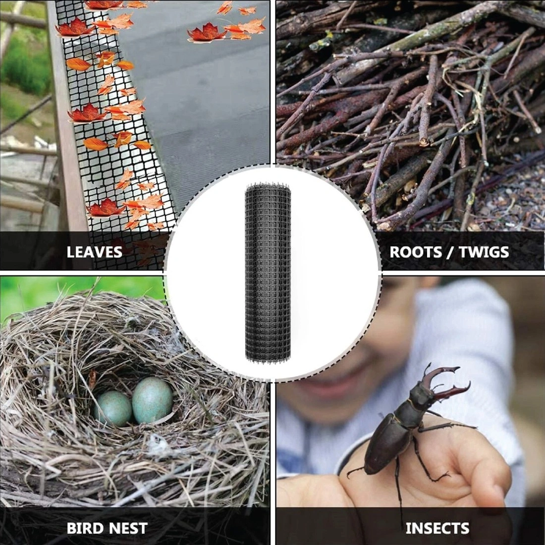 10M Black Garden Fence Netting, Plastic Safety Mesh Roll, Barrier Fencing for Yard UK, NEW