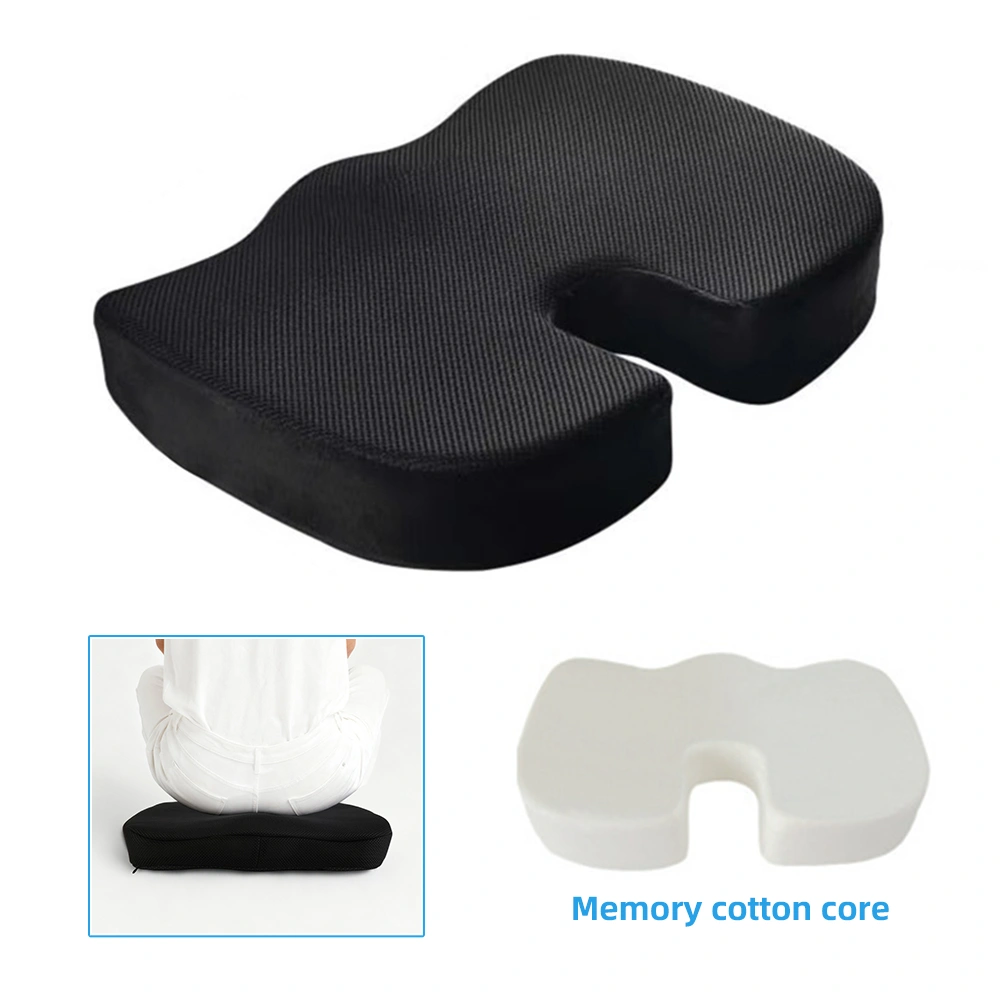 Memory Foam Coccyx Seat Cushion, Ergonomic Tailbone Pain Relief Orthopedic Cushion for Office Chair Car Travel Gaming view 2