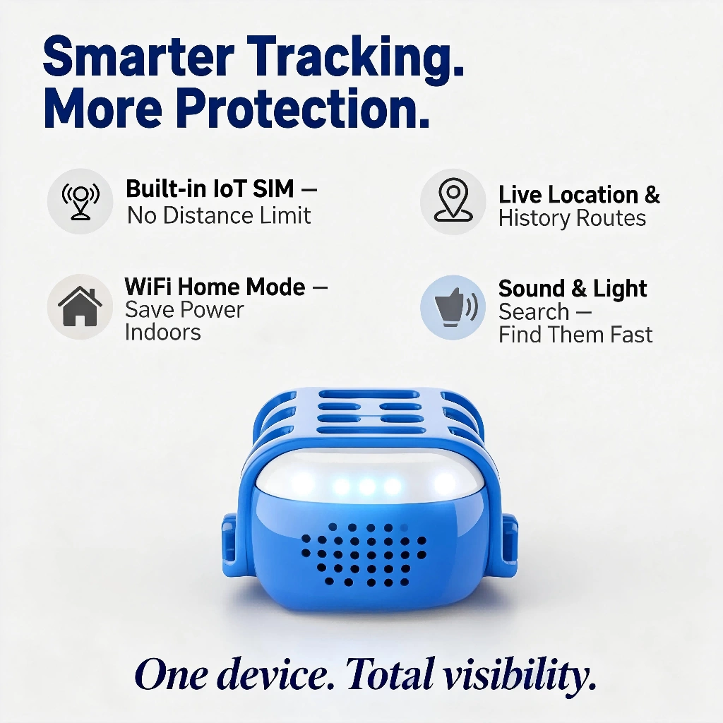 GPS Pet Tracker for Dogs Cats, IoT SIM WiFi Real-Time Tracking, Unlimited Range QR Anti-Lost Device, Subscription Required view 2