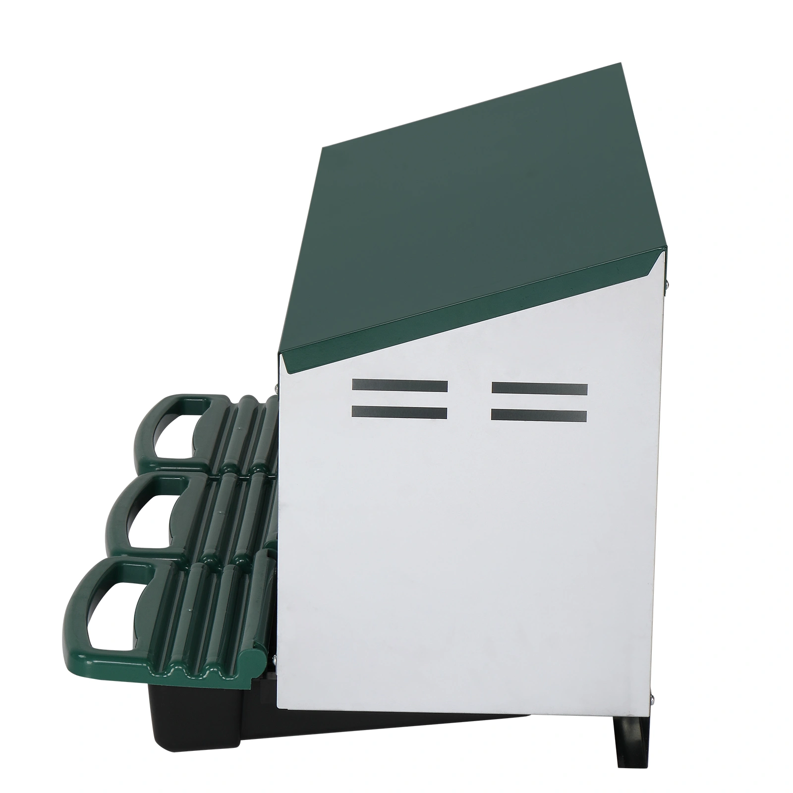3 Compartment Roll Out Chicken Nesting Box with Plastic Basket, Egg Nest Box Chicken Laying Box Hens Chicken Coop Box, Green view 7