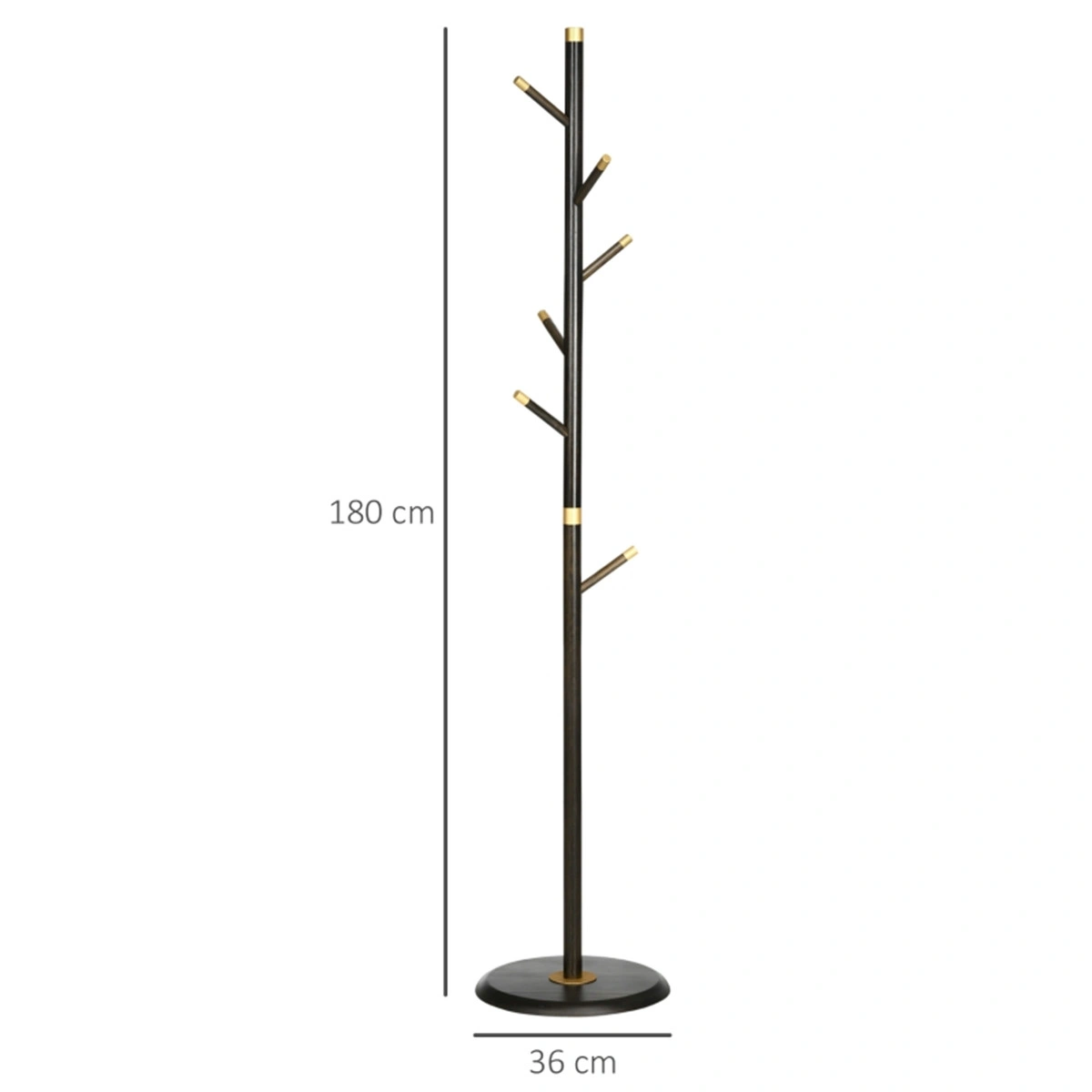 Heavy Duty Metal Coat Rack Freestanding with 8 Hooks for Bedroom Entryway view 3