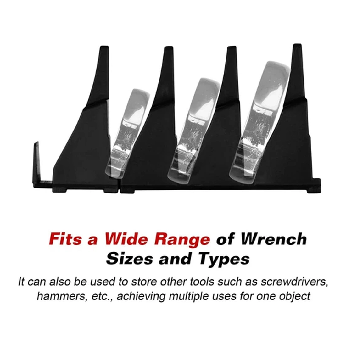 46 PCS Magnetic Wrench Organizer - Portable Tool Storage Shelf with Widgets, Practical Wall Mount Holder view 3