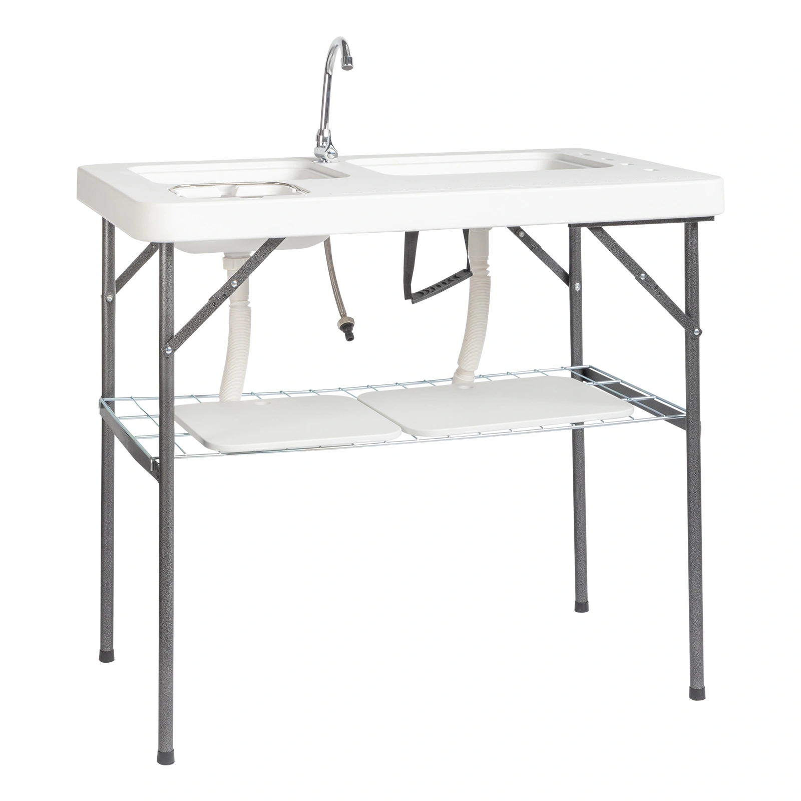 101*65.5*92cm HDPE Rectangular With Barbed Wire Foldable Outdoor Fish Killing Table White view 2