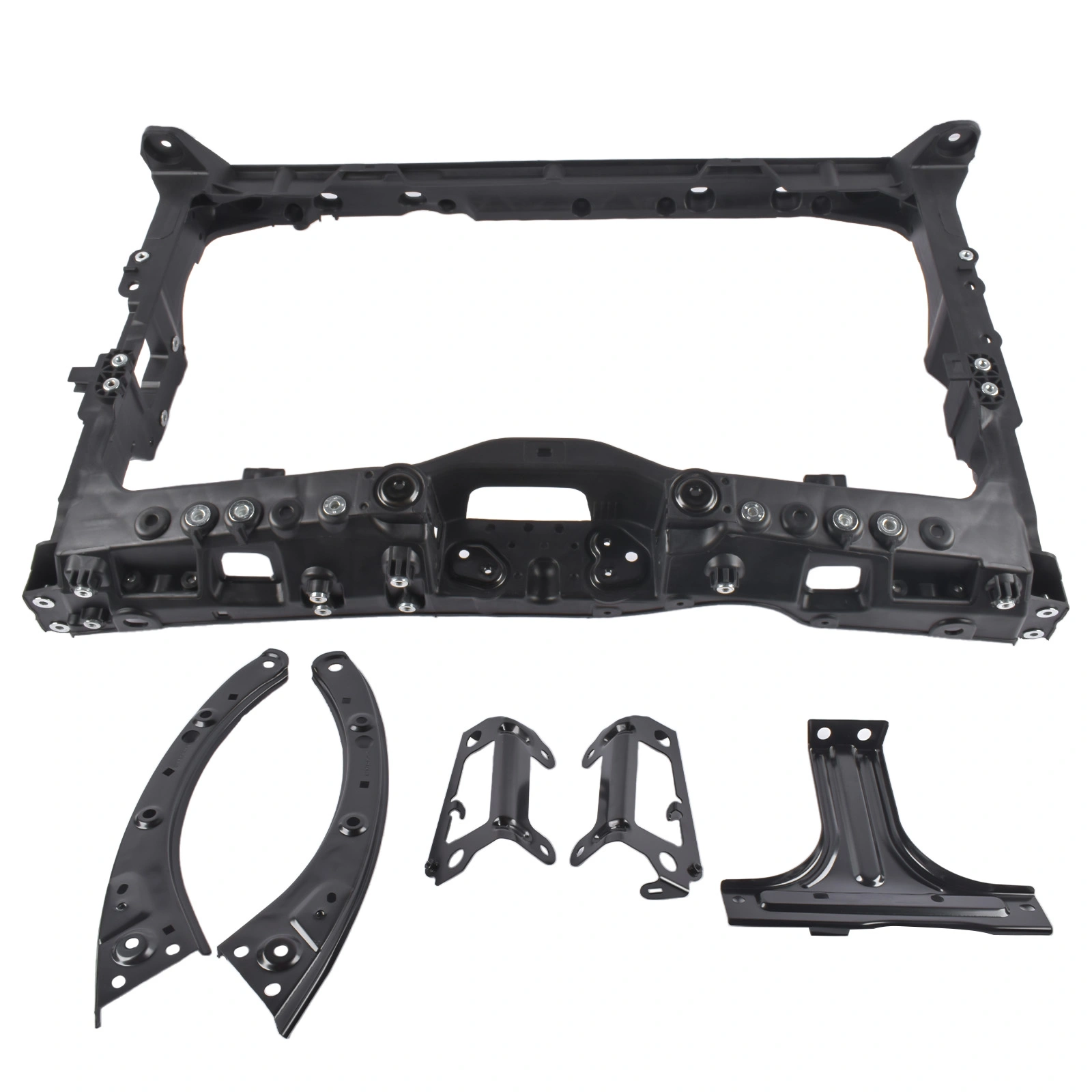 6 PCS Set Radiator Core Support with Bracket Replacement for Honda Civic 2022-2025 71411-T22-A01 71413-T20-A00