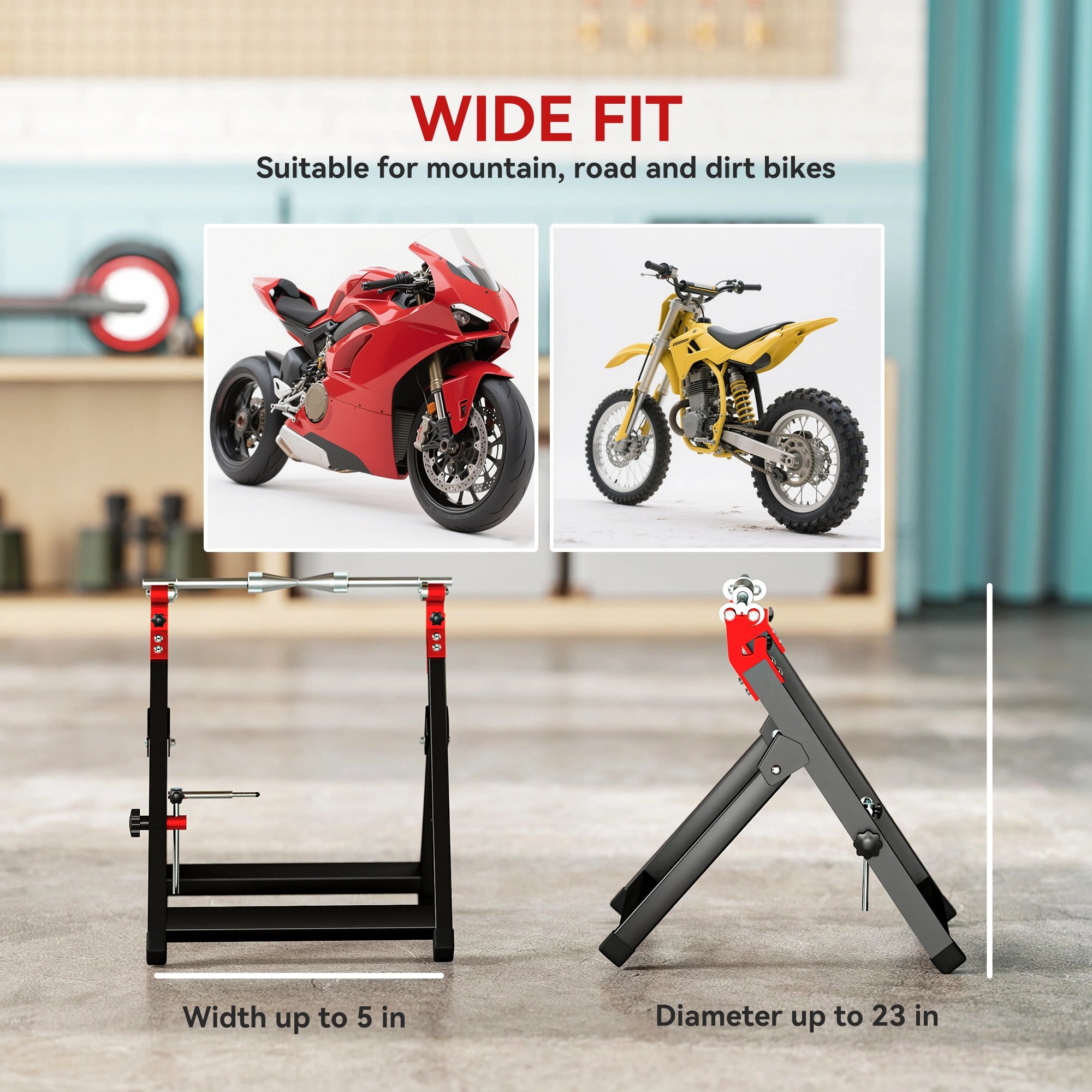 Heavy Duty Wheel Roller Stand, Adjustable Engine Crank Swivel Stand with Locking Brackets view 3