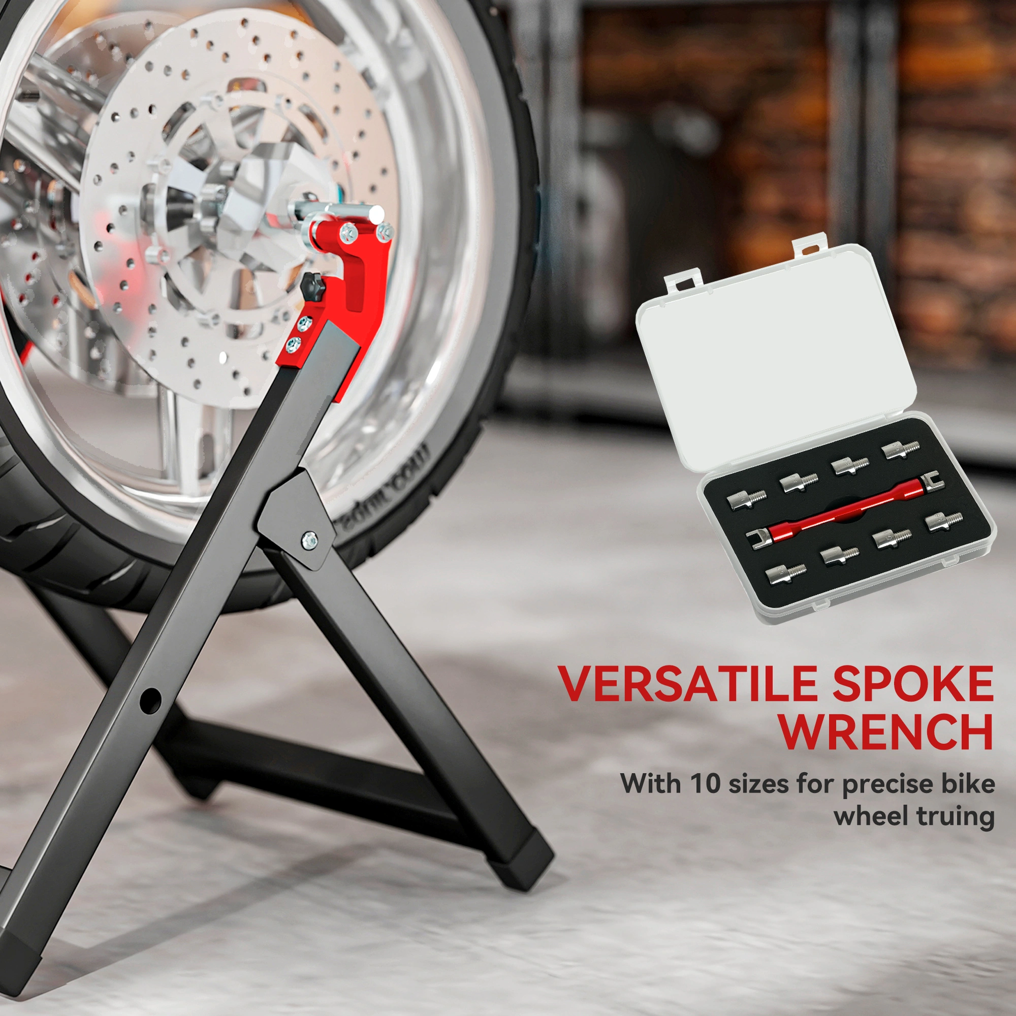 Heavy Duty Wheel Roller Stand, Adjustable Engine Crank Swivel Stand with Locking Brackets view 4
