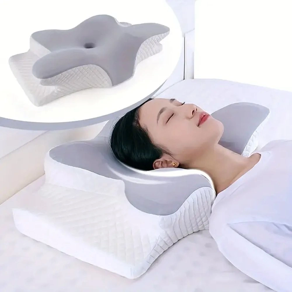 Memory Foam Neck Pillow Anti Snoring Cervical Support Travel Pillow Orthopedic view 5