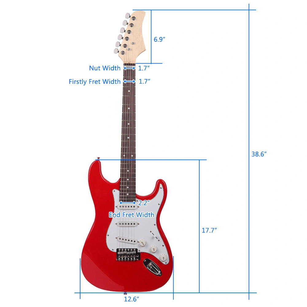 Rosewood Fingerboard Electric Guitar with Shoulder Strap / Guitar Bag / Picks / Cord / Hex Wrench Re view 18
