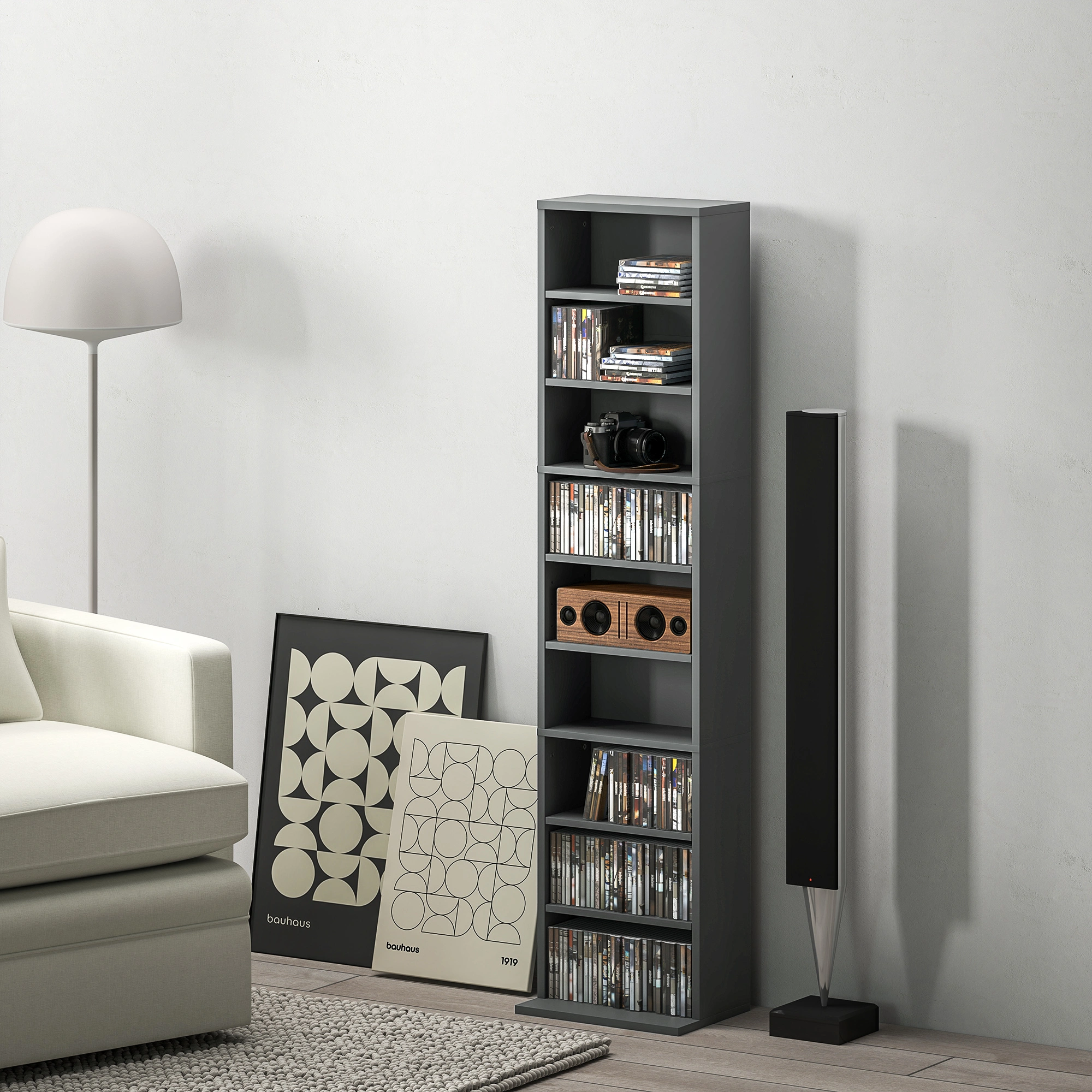 Bookcase Storage Cabinet, 5-Tier Open Bookshelf with Metal Frame, Modern Display Rack for Books, Decor, Home Office, Black