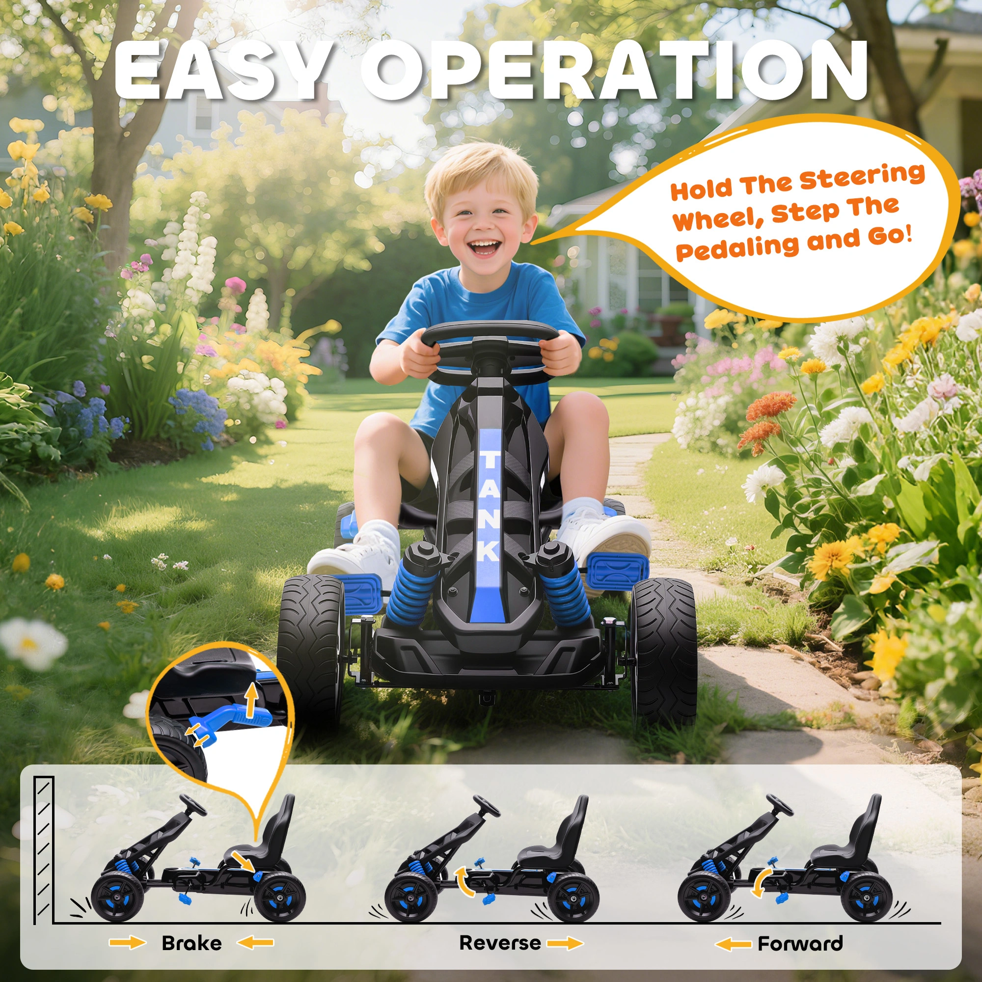 Children's Car - Battery Powered Toddler Vehicle with Safe Low Speed, Parent Remote & Open Door view 2
