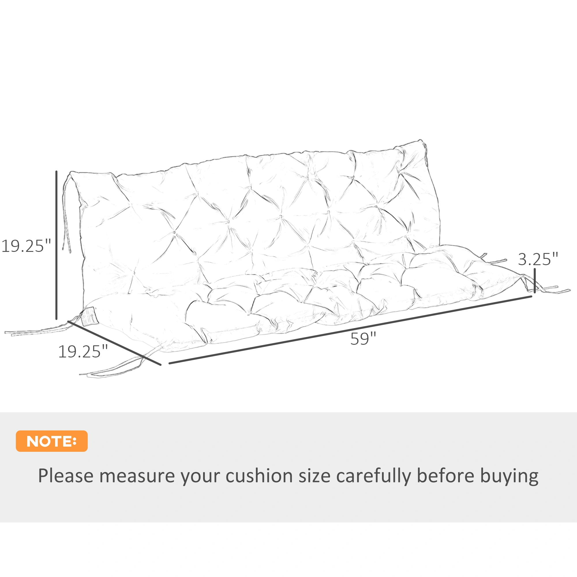 Outdoor Chair CushionOnly includes one cushion view 2