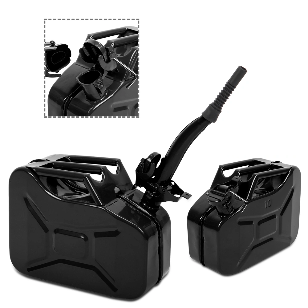 1PC 10L Black Iron Oil Can with 0.8mm Spout, Heavy-Duty Metal Lubricant Dispenser view 4