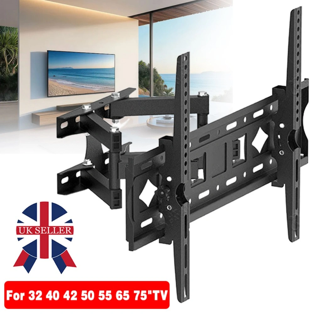 Full Motion TV Wall Mount Bracket 32-75 Inch Tilt Swivel VESA 600x400mm Universal view 2