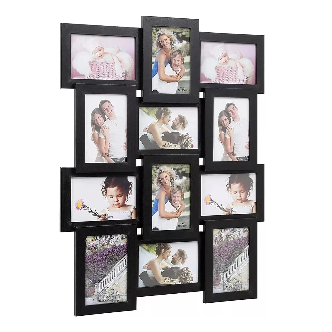 NEW 12 Opening Collage Picture Frame 6x4 Inch Multi Aperture Photo Frame Wall Display UK view 2