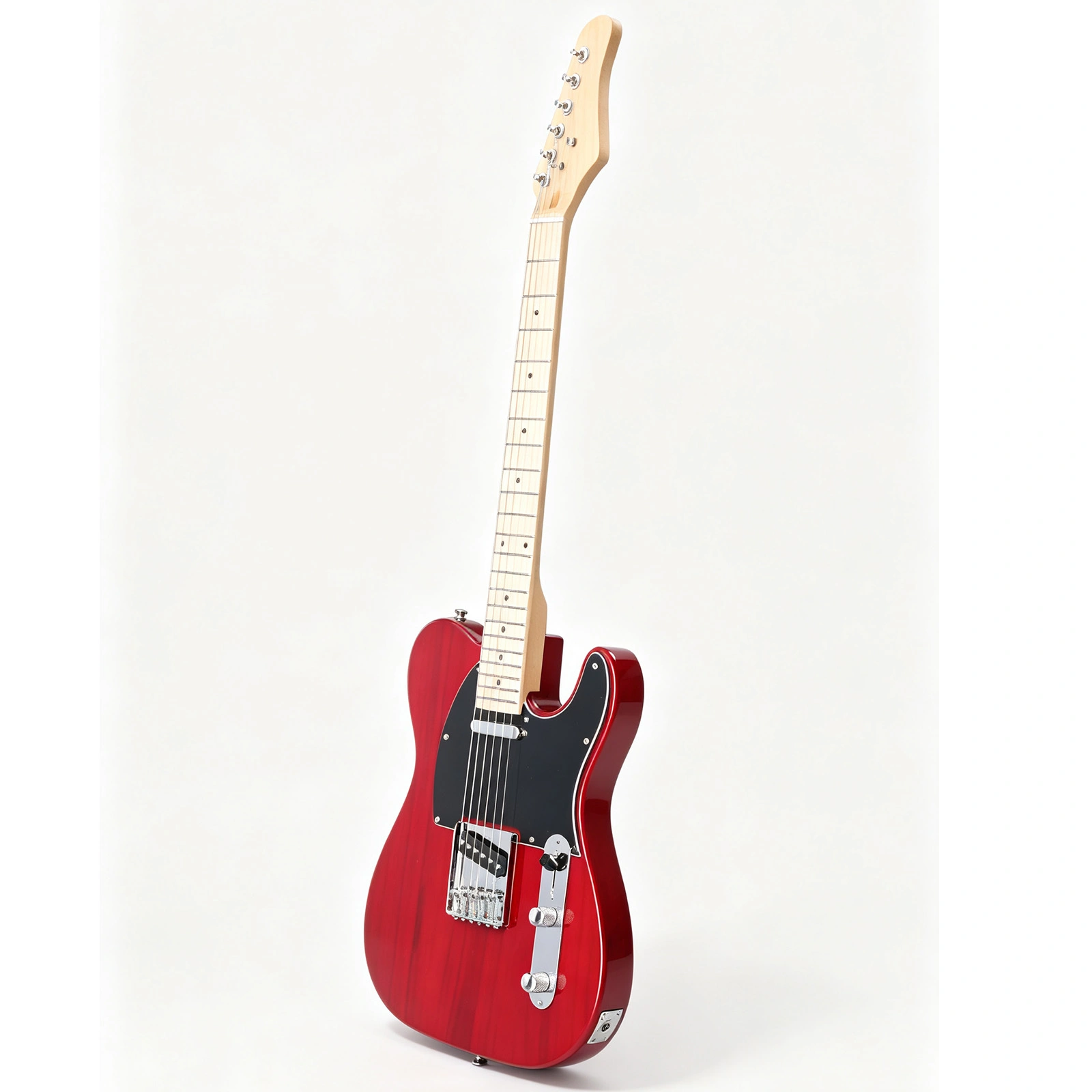 Transparent Red Electric Guitar with Maple Fingerboard, GTL Body, SS Pickups view 2