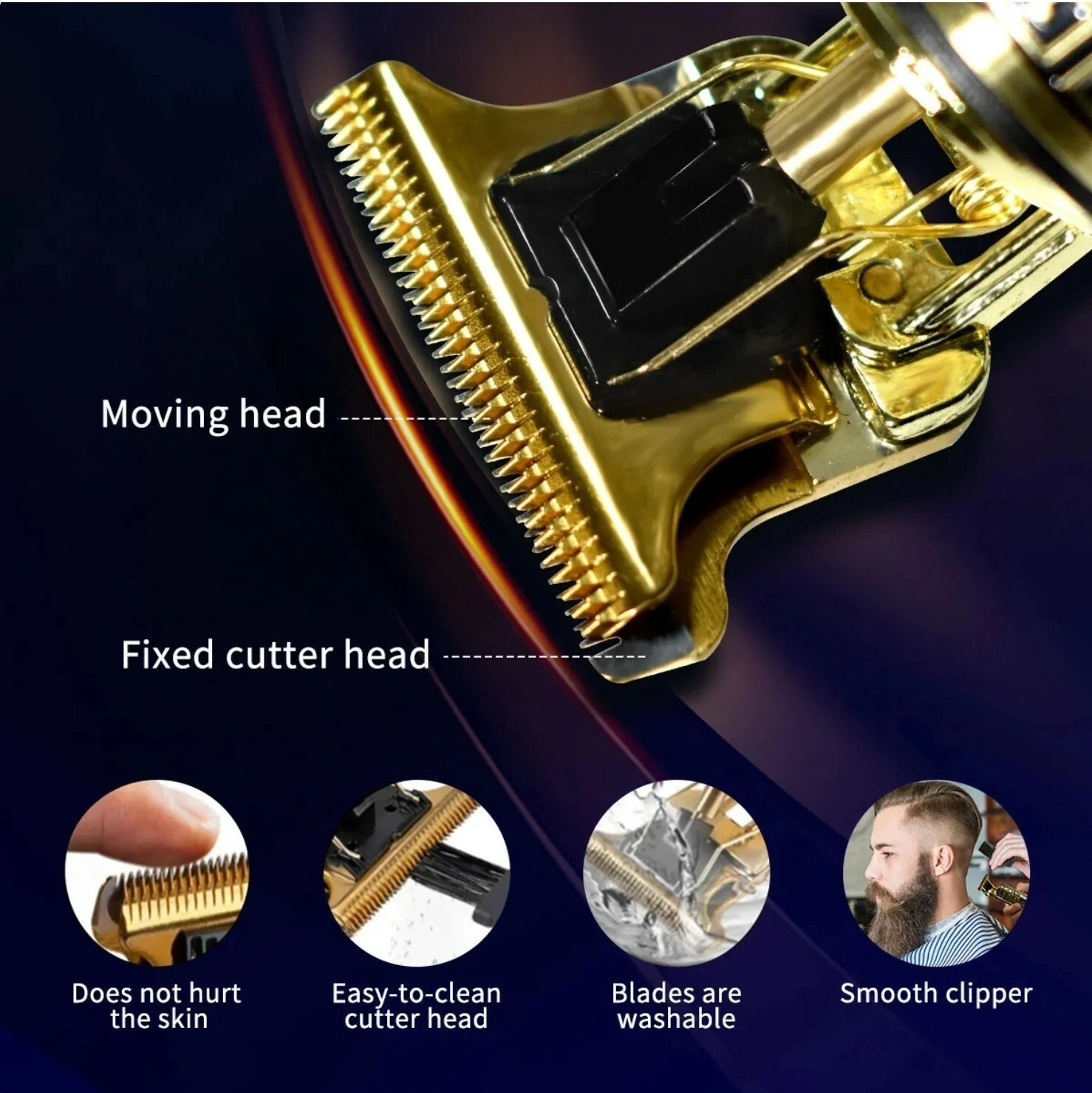 LCD Professional Cordless Hair Clippers Beard Trimmer Men Hair Cutting Barber Shaving Machine Clipper view 5