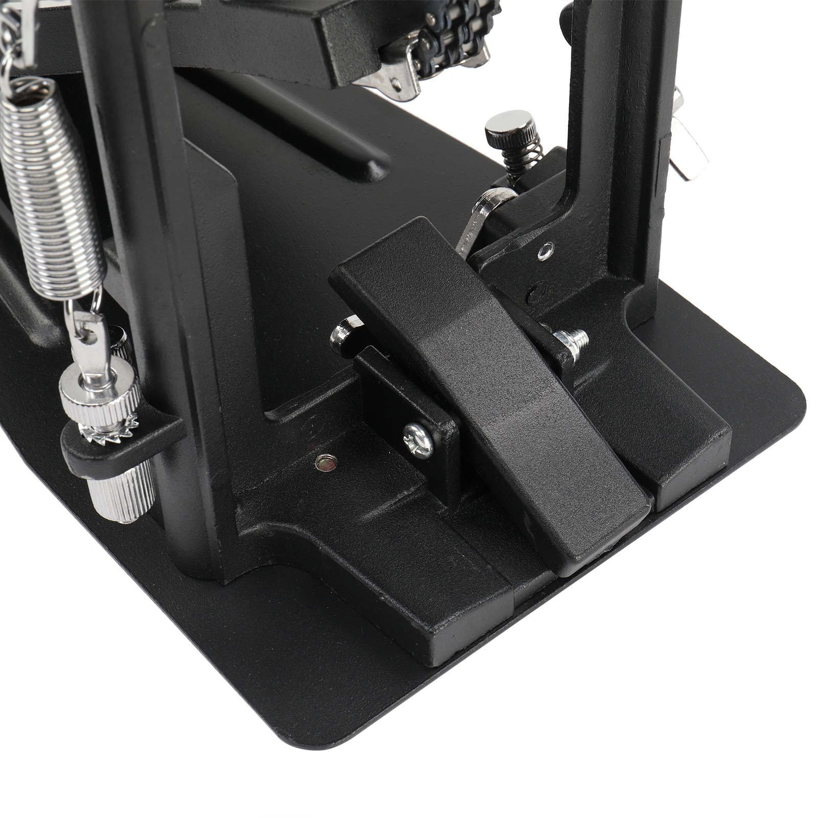 Wool Felt Hammer Double Drum Pedal Professional Double Bass Drum Pedal Black view 16