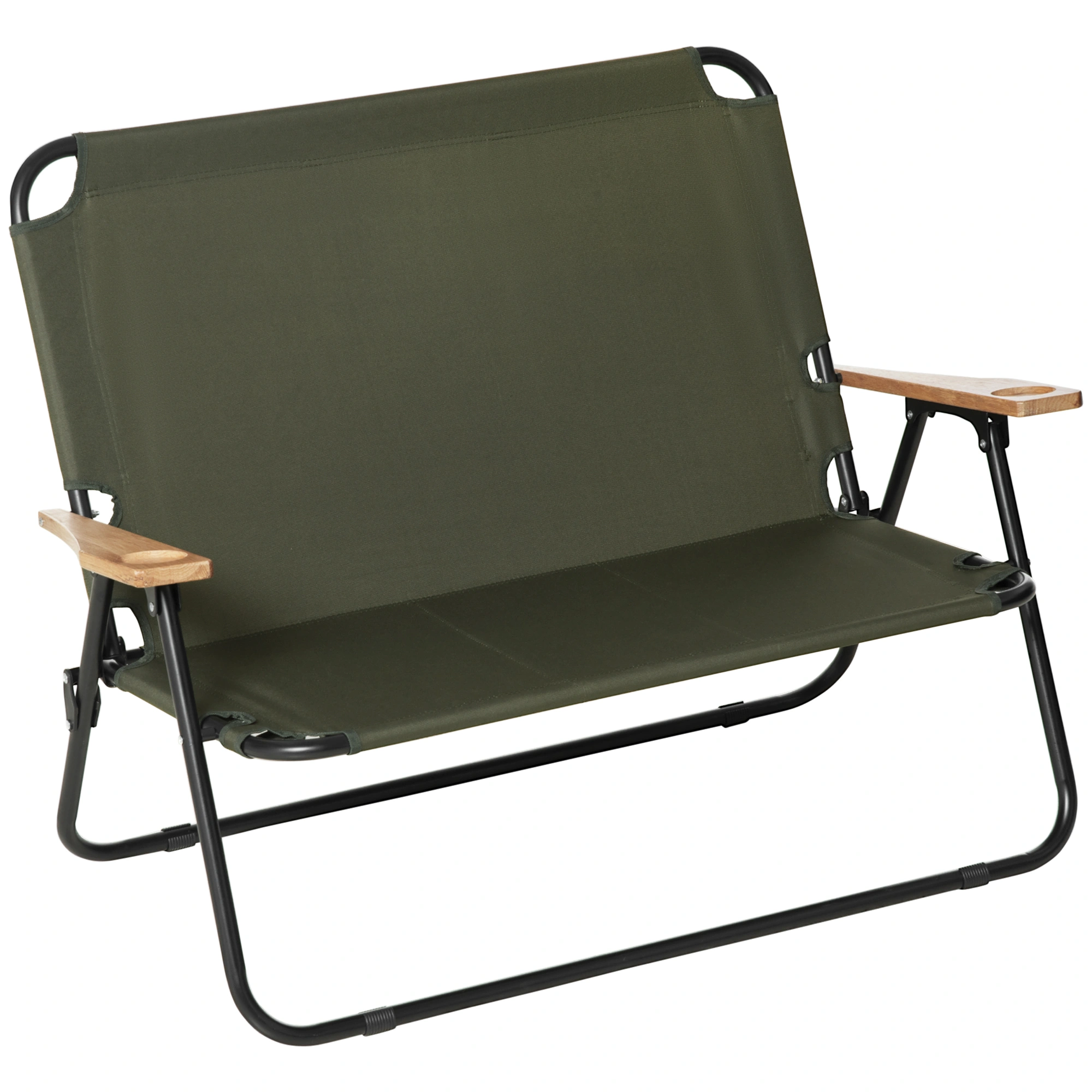 Double Folding Chair Portable Lightweight Collapsible Seat with Carry Case for Outdoor Events & Travel