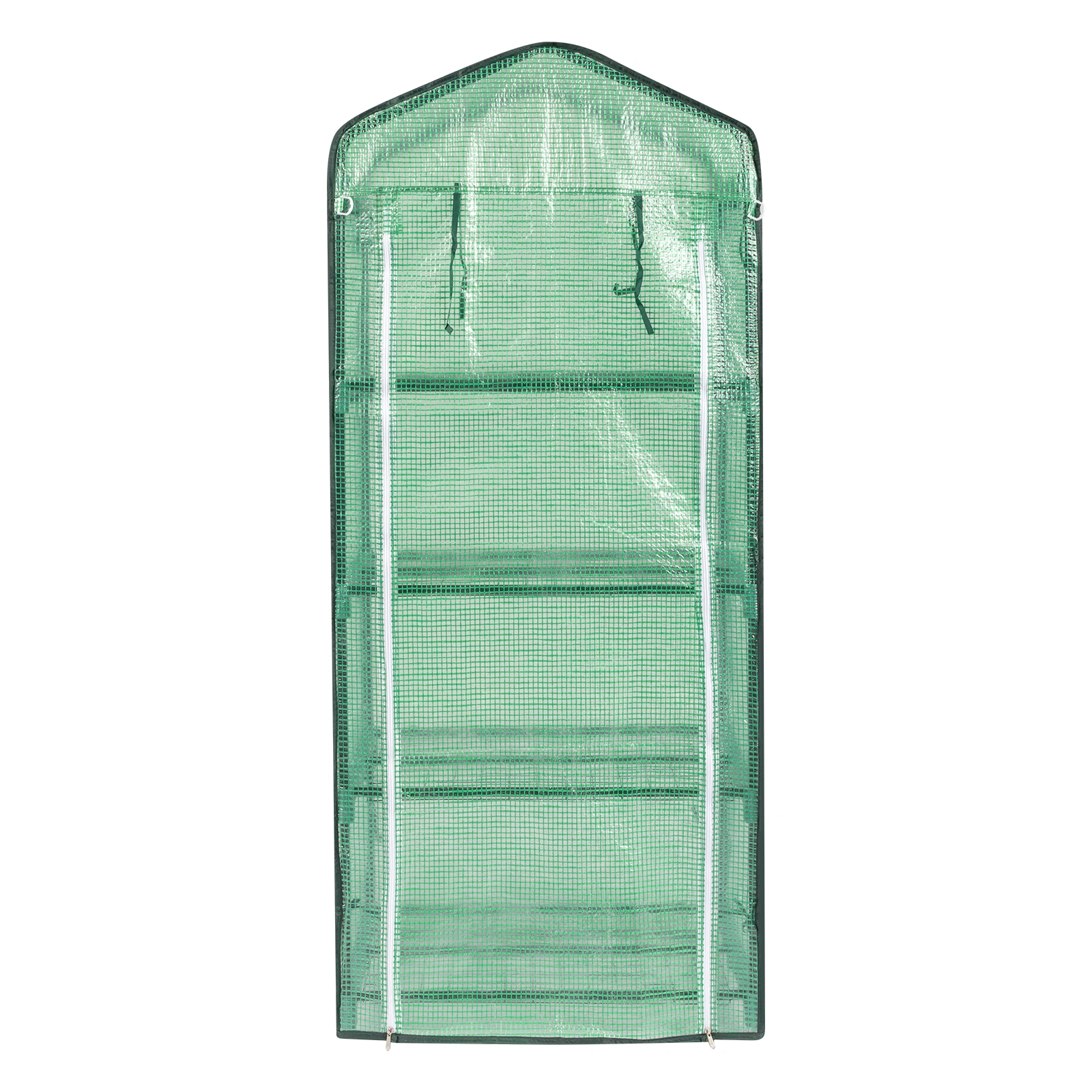 69x49x160cm Black Iron Pipe Pointed Mini Flower Stand With 4 Layers Of Grid, With Zipper Rolling Door, PE Cloth Green House view 20