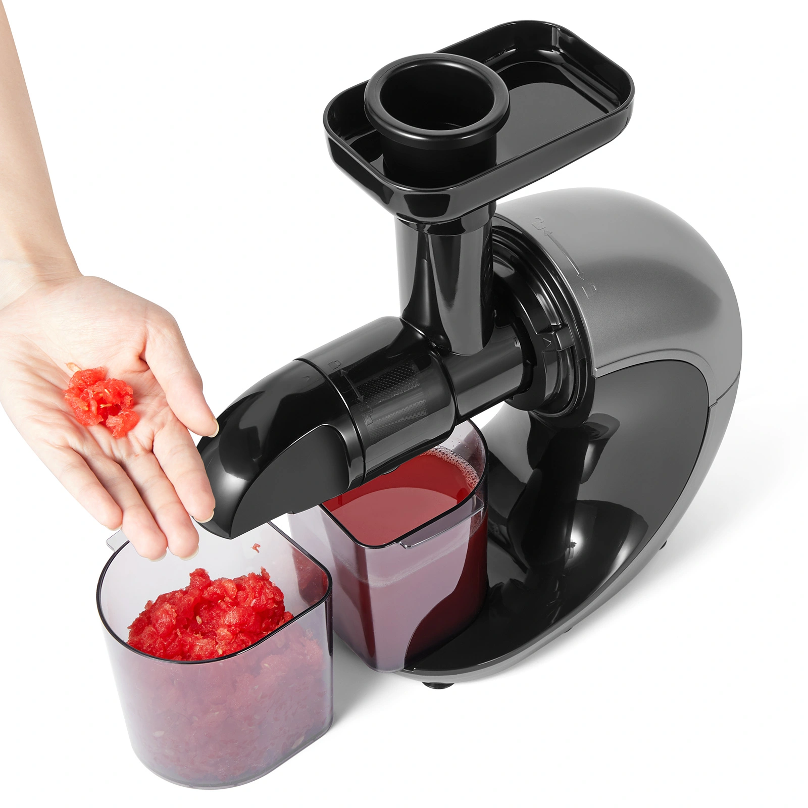 Slow Juicer Masticating Juicer Extractor for Fruits and Vegetables, Low Speed Cold Press Juicer with Wide Feeding Chute view 3
