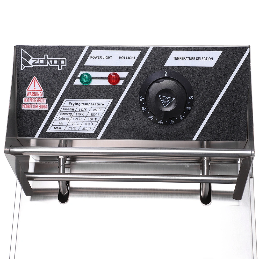 ZOKOP EH81 2500W 220-240V 6.3QT/6L Stainless Steel Single Cylinder Electric Fryer UK Plug view 5