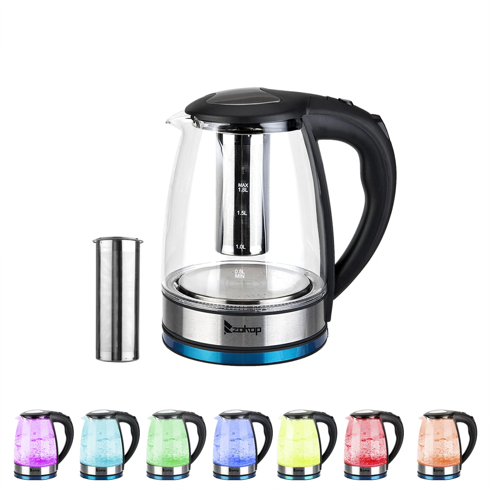 HD-1861-A 220V 2000W 1.8L Electric Glass Kettle UK Plug
