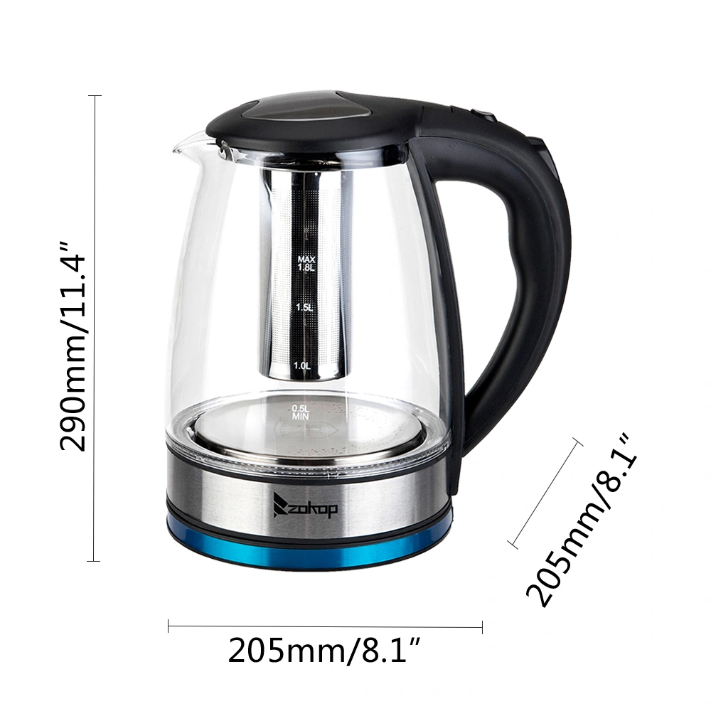 HD-1861-A 220V 2000W 1.8L Electric Glass Kettle UK Plug view 5