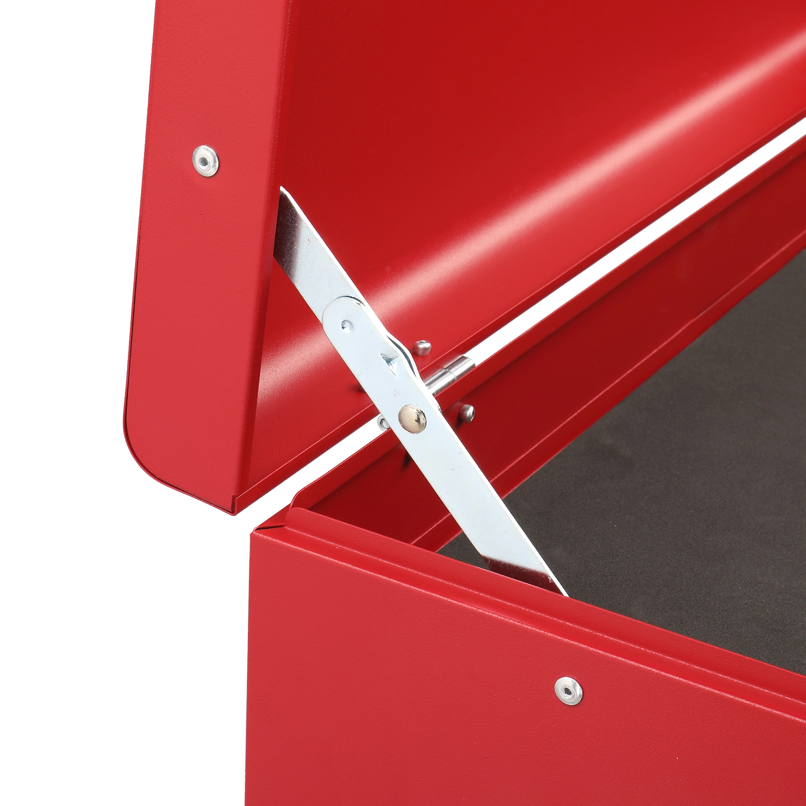 Steel maintenance tool cart cabinet 5 drawers with lock 330lb red view 6