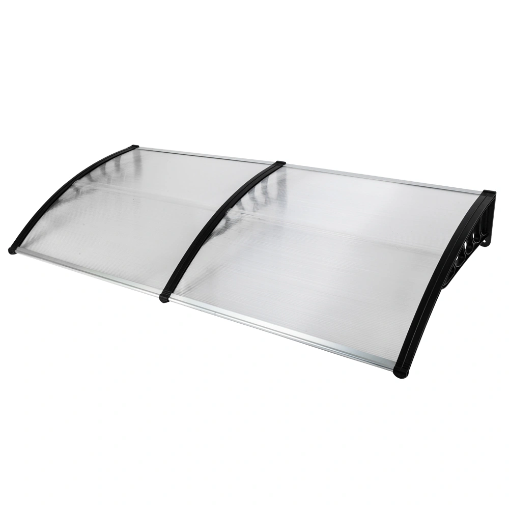 HT-200 Black Door & Window Rain Eave Bracket 200x100mm - Rainwater Downpipe Holder for Home Exterior Gutter Cover