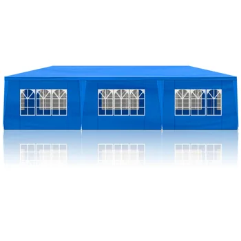 10'x30' Outdoor Party Tent with 8 Removable Sidewalls, Waterproof Canopy Patio Wedding Gazebo, Blue view 7