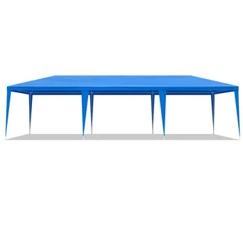 10'x30' Outdoor Party Tent with 8 Removable Sidewalls, Waterproof Canopy Patio Wedding Gazebo, Blue view 8