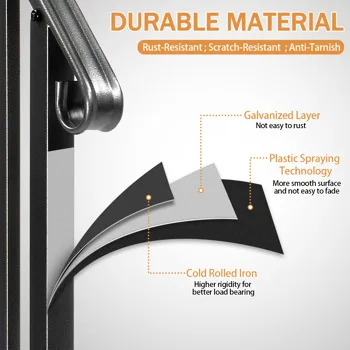 Matte Black Outdoor 2-Step Iron Handrail view 7
