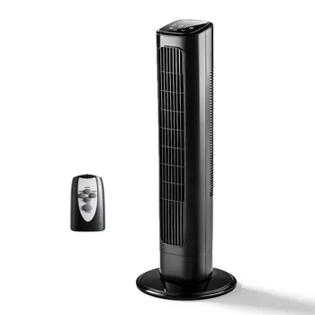 RTW-GR36 US Standard 36 Inch Tower Fan, 110V 45W, Black Plastic Body with Copper Motor, Touch & Remote Control, 3 Speeds, 3 Modes, Oscillating, 9H Timer, Household Fan view 2