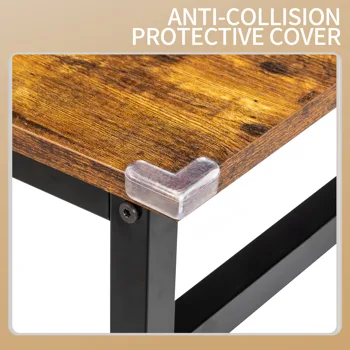 Rotten wood color SG016FD P2 particleboard + iron pipe 120cm cut-off computer desk with non-woven fabric storage view 5