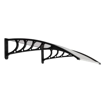 40*38in Household Application Door & Window Rain Cover Eaves Brown Board & Black Holder view 3