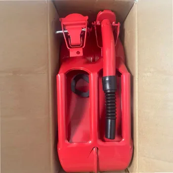 20L US Standard Cold-rolled Plate Petrol Diesel Can Gasoline Bucket with Oil Pipe Red 2 Pairs of Gloves view 8