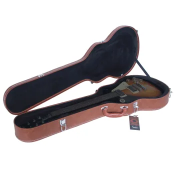Hard-Shell Electric Guitar Case for GLP Style Electric Guitar Bulge Surface Brown view 4