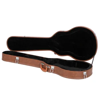 Hard-Shell Electric Guitar Case for GLP Style Electric Guitar Bulge Surface Brown view 5