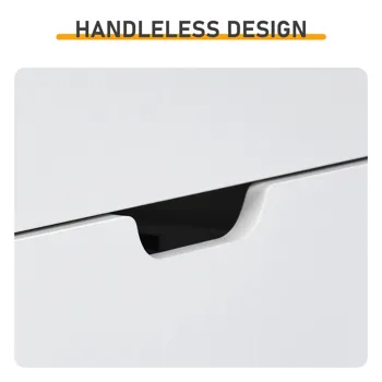 2 Drawers + 1 Shelf + 6-Shelf BedsideTable US Standard Power Supply (1 USB + 1 Type-C + 2 Triple-Prong) Storage Locker P2-12MM Particleboard Laminated Storage Cabinet 17.32*13.78*50in White view 7