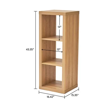 3 Cube Storage Organizer, Light Honey (Shipment from Walmart) view 4