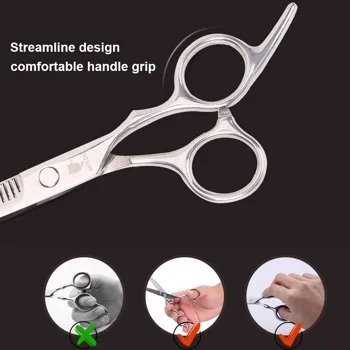 Hair Cutting Scissors Set, 6 Inch Hairdressing Thinning Shears for Hair Cutting for Women, Men, Kids - Silver view 4