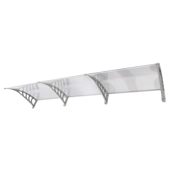 HT-300 x 100 Household Application Door & Window Rain Cover Eaves Transparent Board & Gray Holder view 2