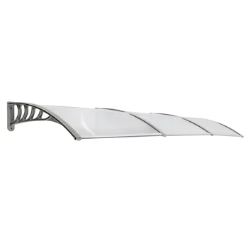HT-300 x 100 Household Application Door & Window Rain Cover Eaves Transparent Board & Gray Holder view 4